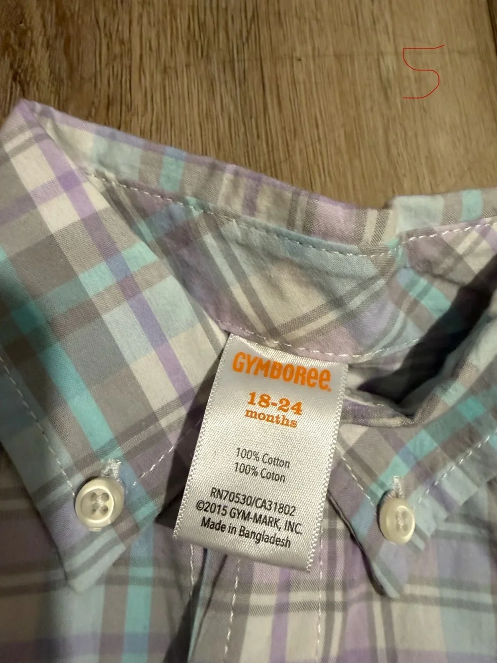 Gymboree Boys Plaid Button-Down Shirt in Light Blue & Lavender